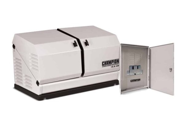 Champion 12.5kW Home Standby Generator with 100 Amp 12 Space Load Center Nema 3R Automatic Transfer Switch 100179