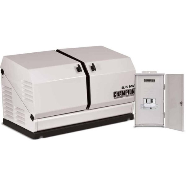 Champion 8.5kW Home Standby Generator with 50 Amp 8 Space Load Center Nema 3R Automatic Transfer Switch 100177