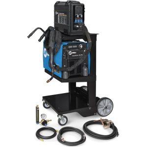 Miller Alumapower 450 Mpa Mig Welder With Feeder 25-Ft Xr Gun Mig Kit And Cart 951840