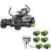 EGO POWER+ 52 Inch Z6 Zero Turn Riding Lawn Mower Kit with 6 x 12Ah Batteries & Charger